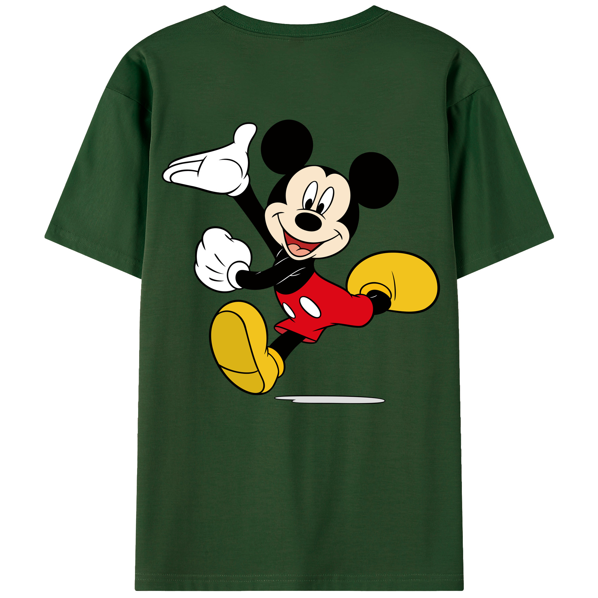 （画像用） ミッキーマウス Mickey Mouse 綿100％半袖Tシャツ（背面プリント）